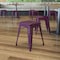 Flash Furniture 4  Inch Purple Metal Stool, PK4 ET-BT3503-18-PR-GG - alternate 1